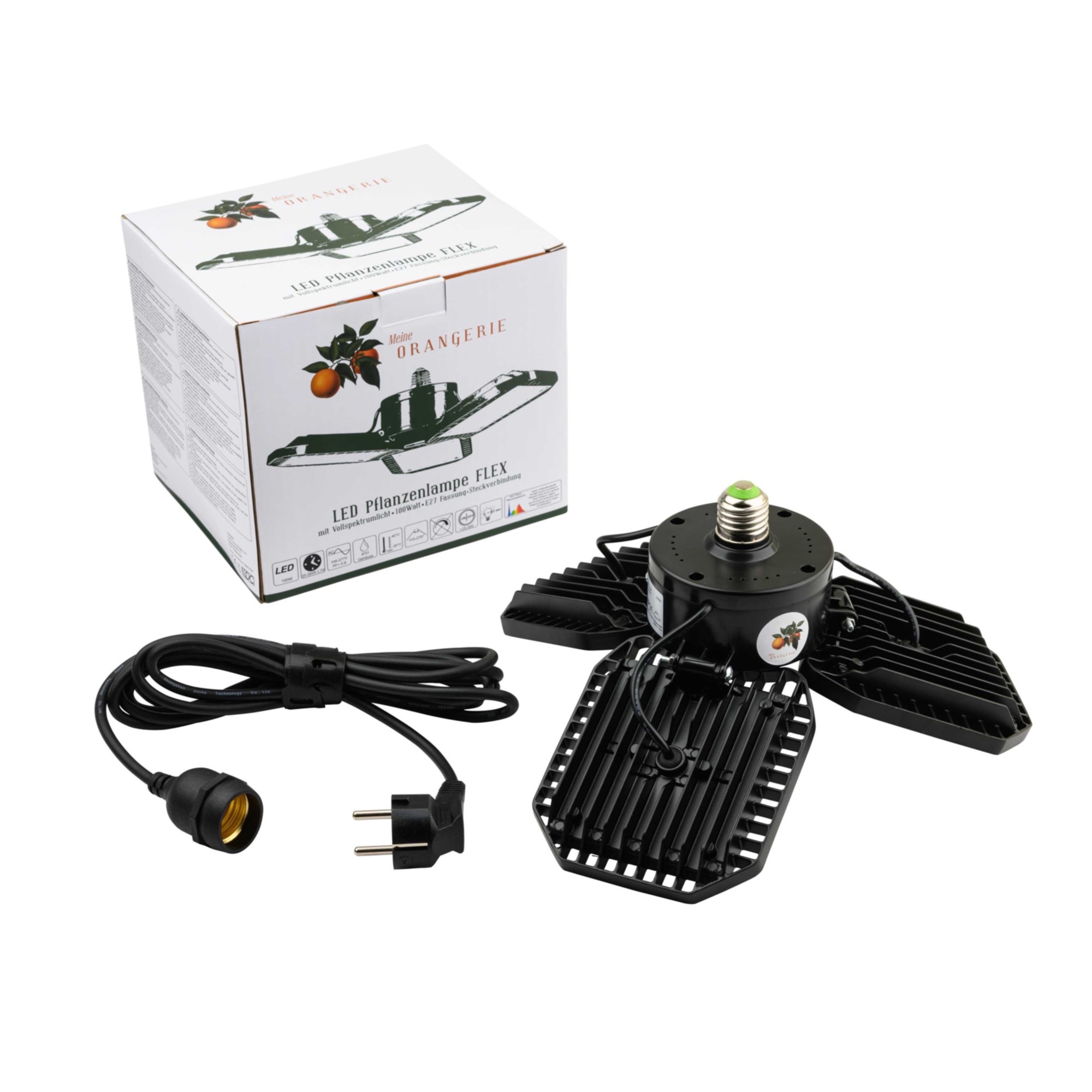 Set: LED-Pflanzenlampe FLEX [100W] + STATIV