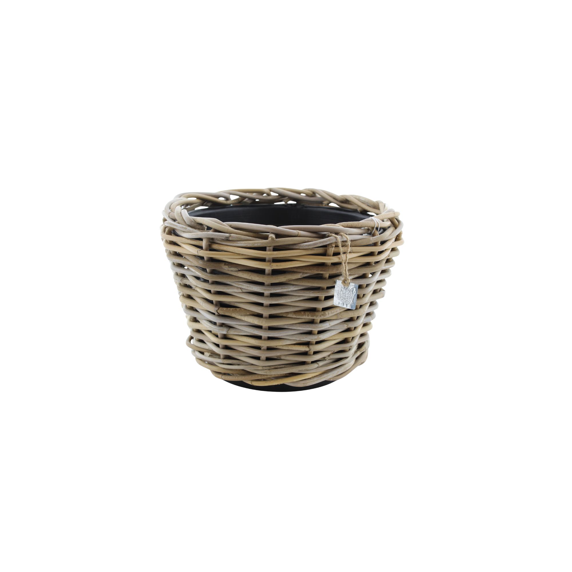 Pflanztopf Drypot aus Rattan [Piccolo] - Grau
