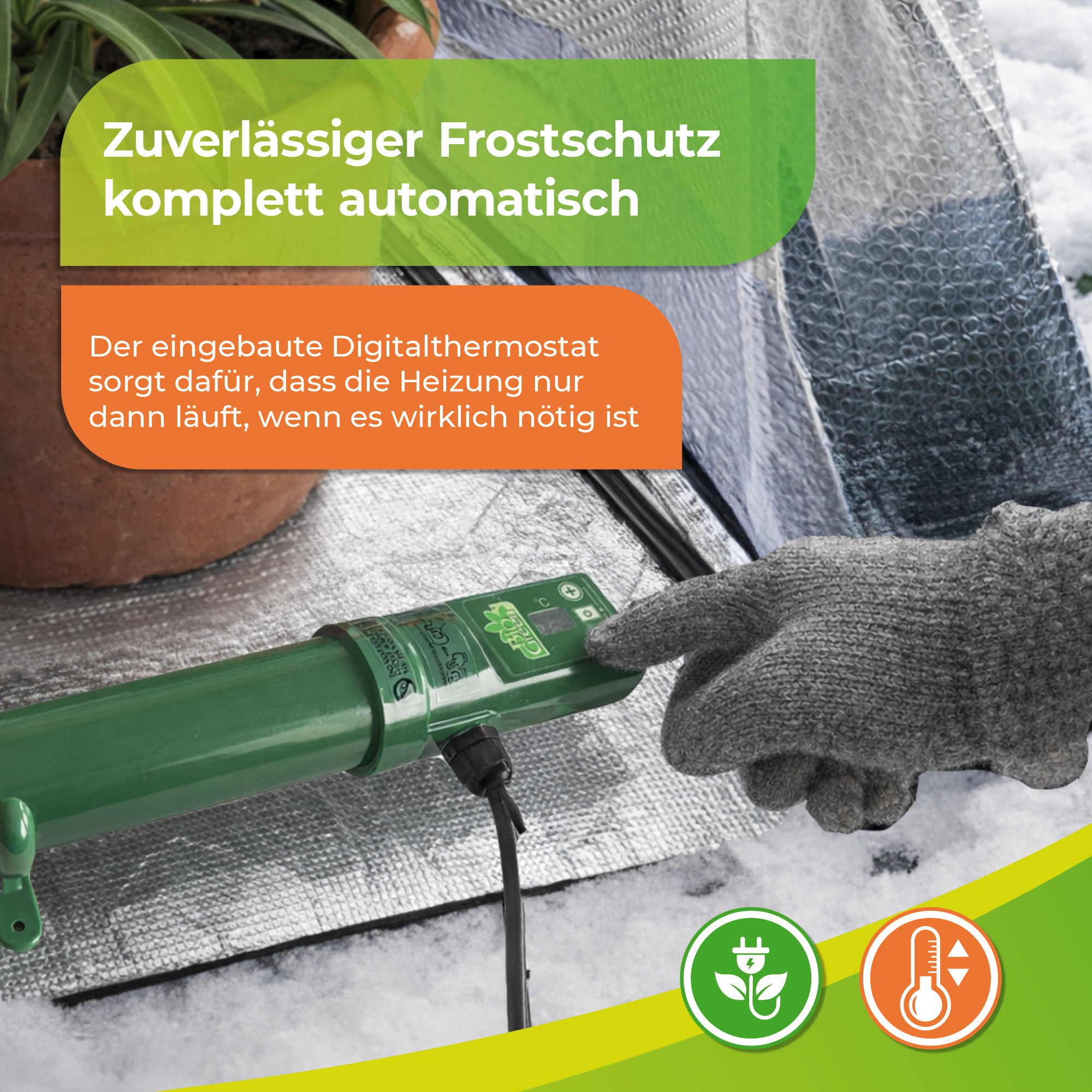 Frostwächter für Überwinterungszelt 135 Watt inkl. Digitalthermostat
