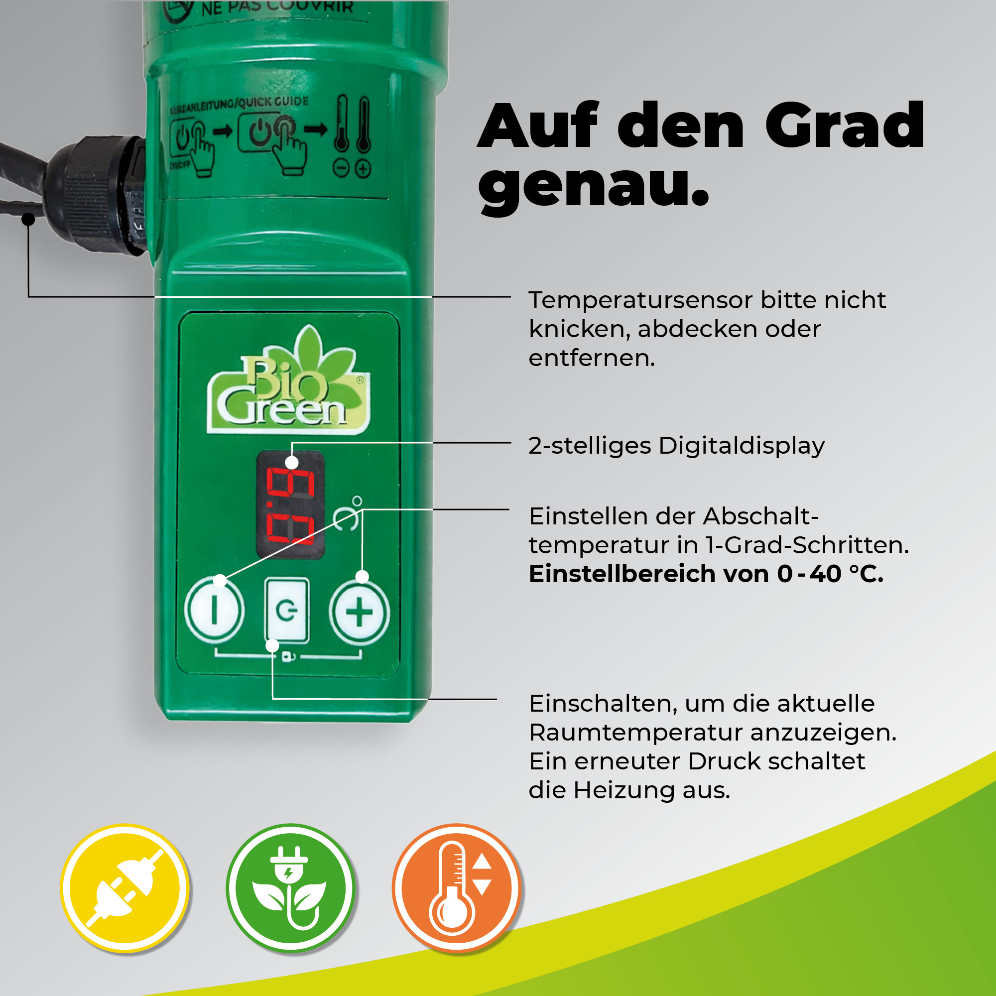 Frostwächter für Überwinterungszelt 135 Watt inkl. Digitalthermostat
