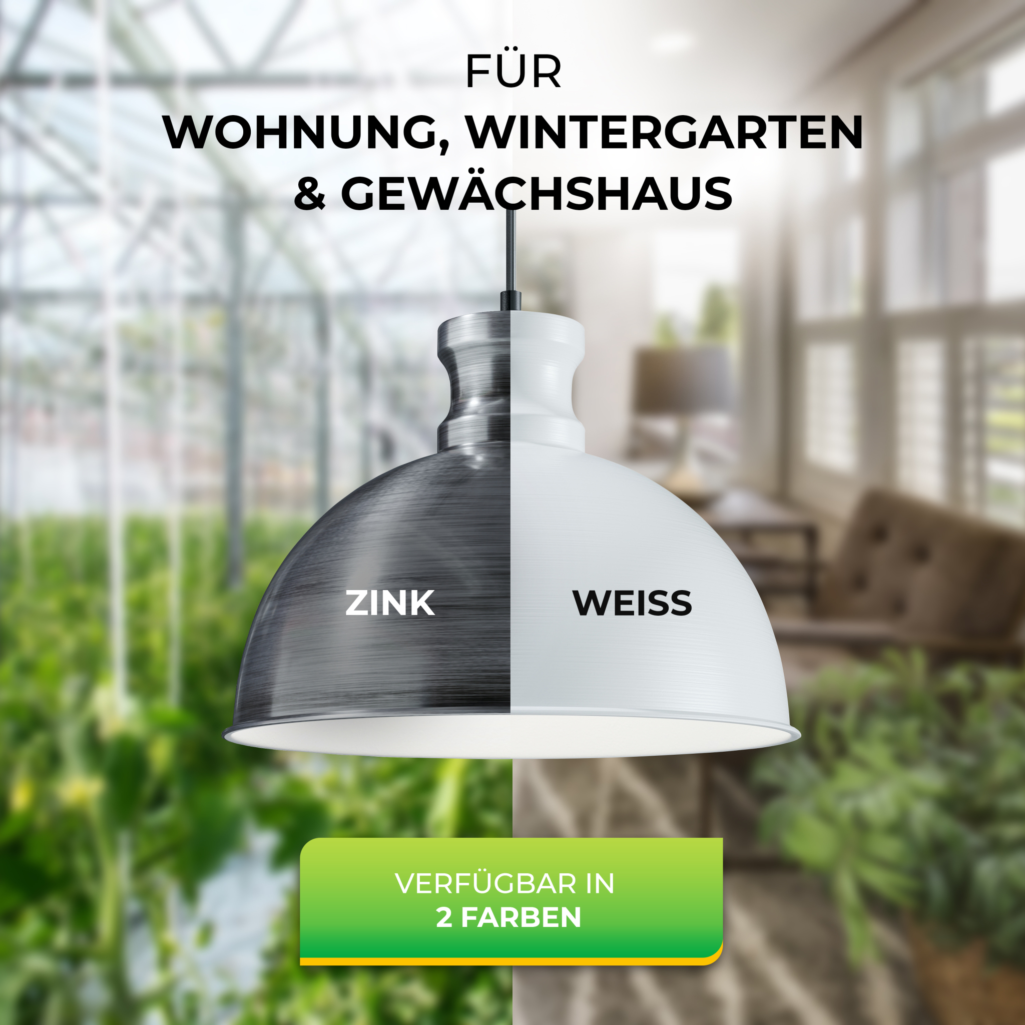 Pflanzenlampe - Florabooster [6,5W] ZINK - Hängeleuchte für die Pflanzenüberwinterung - Zusatzbeleuchtung