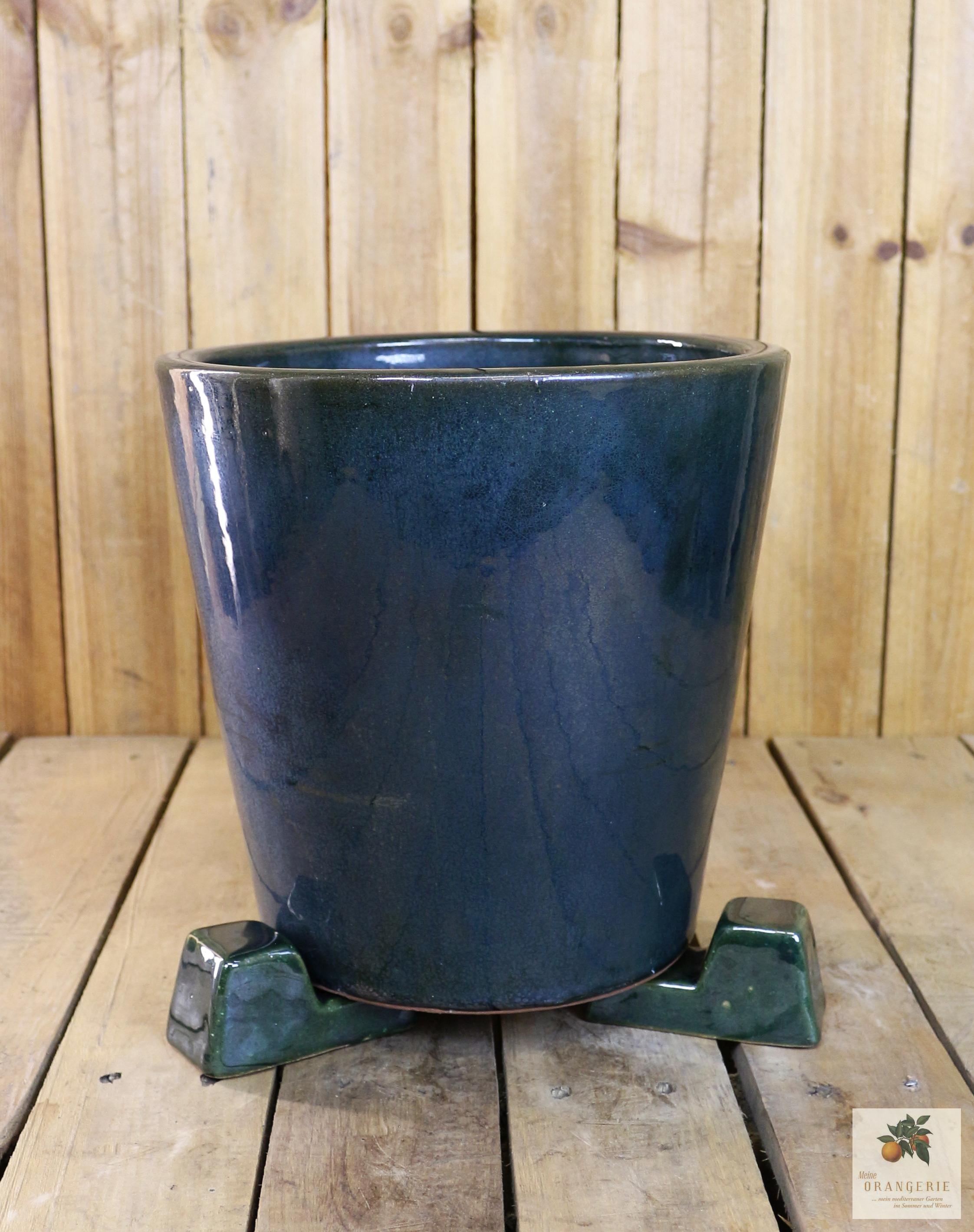 Set Terracotta Topffüße "Vecchio Verde" Grande