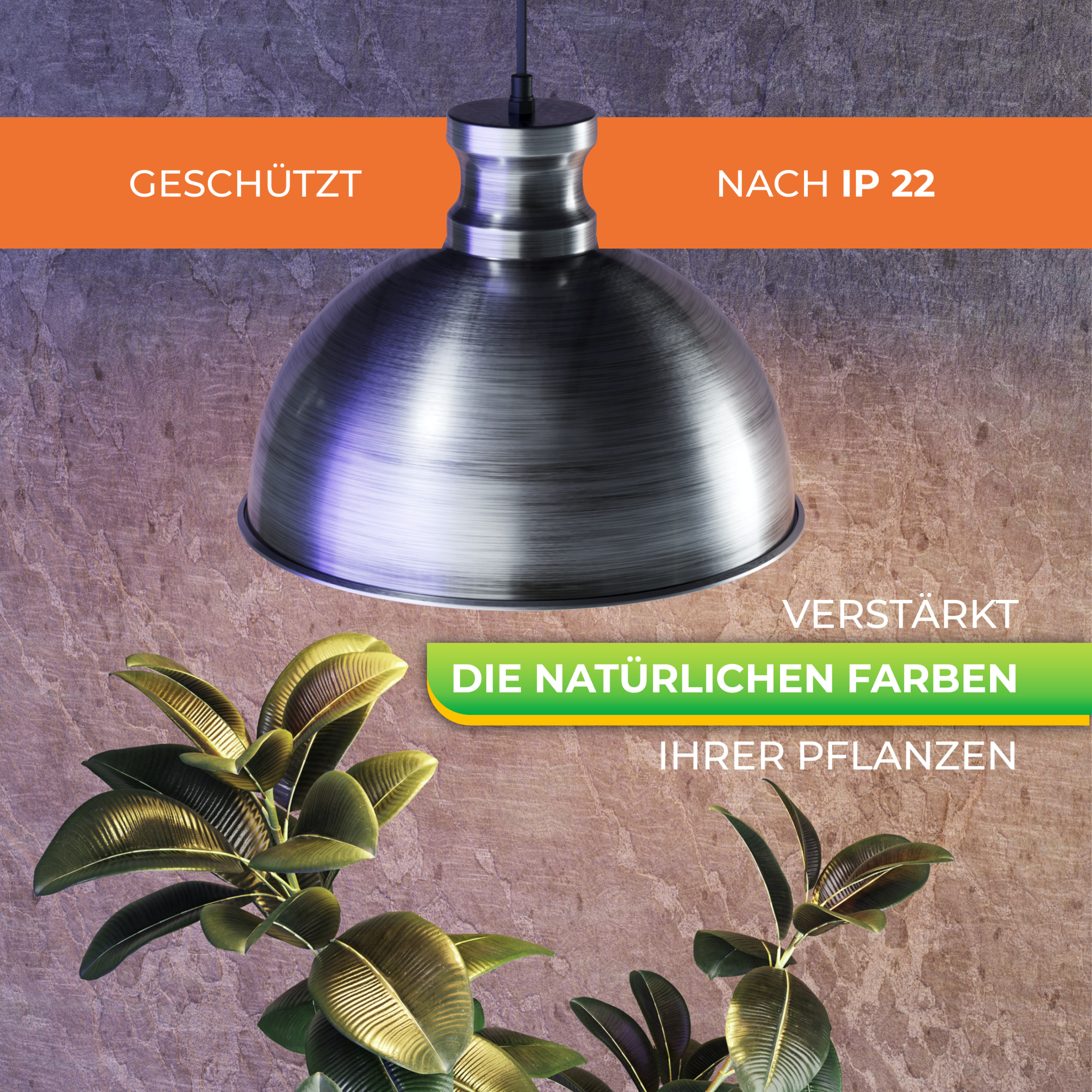 Pflanzenlampe - Florabooster [6,5W] ZINK - Hängeleuchte für die Pflanzenüberwinterung - Zusatzbeleuchtung