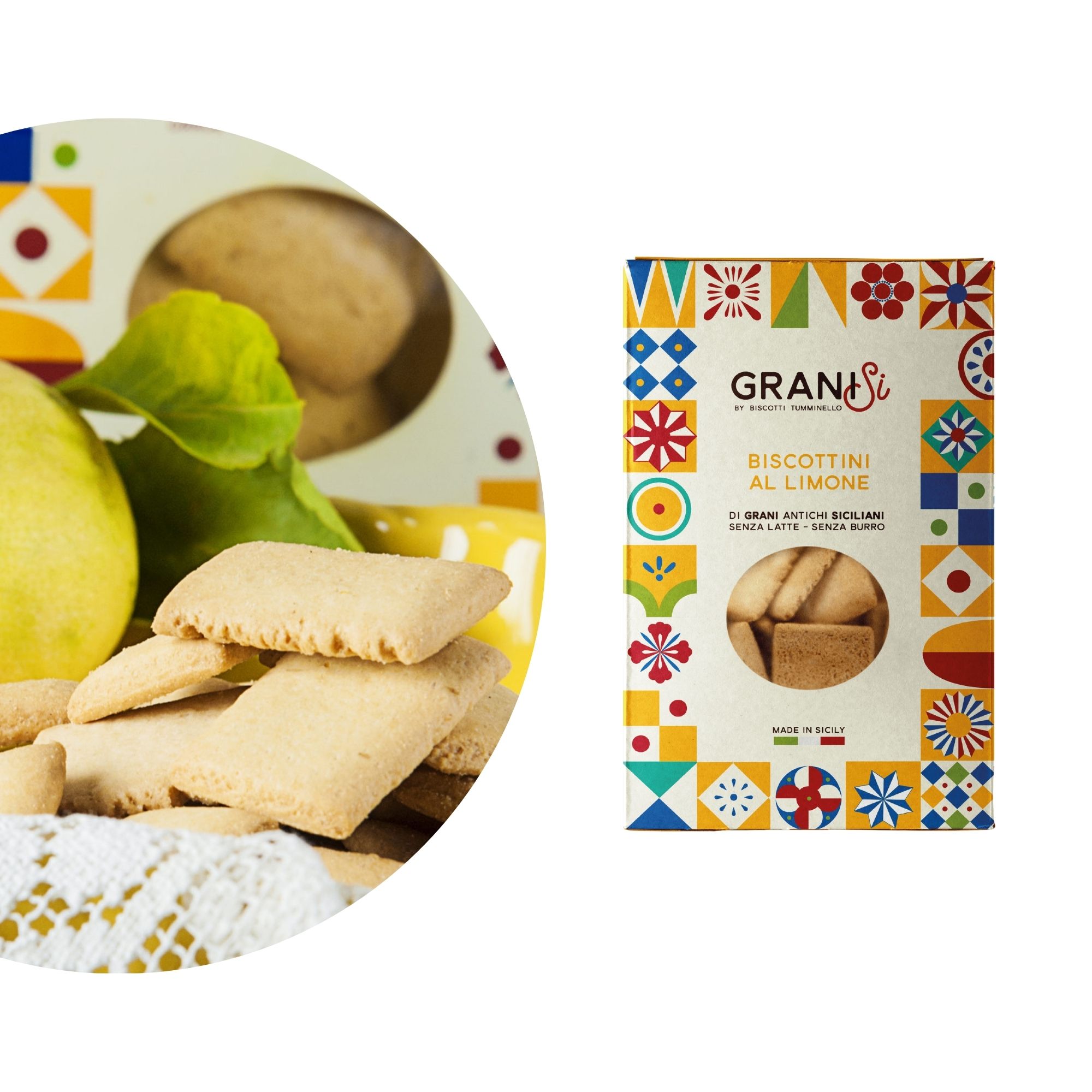 Sizilianische Zitronenkekse - Biscotti al limone - 210g