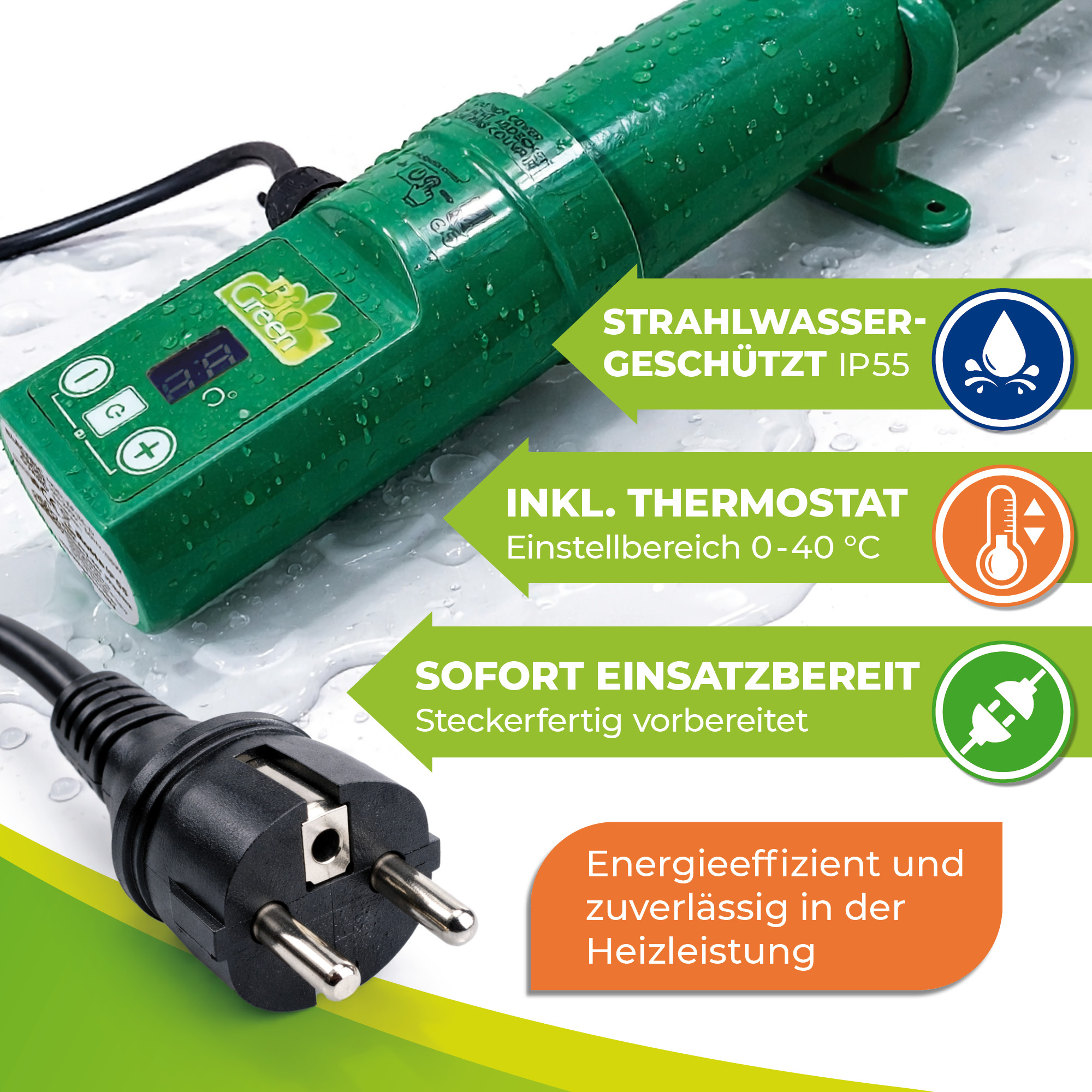 Frostwächter für Überwinterungszelt 135 Watt inkl. Digitalthermostat