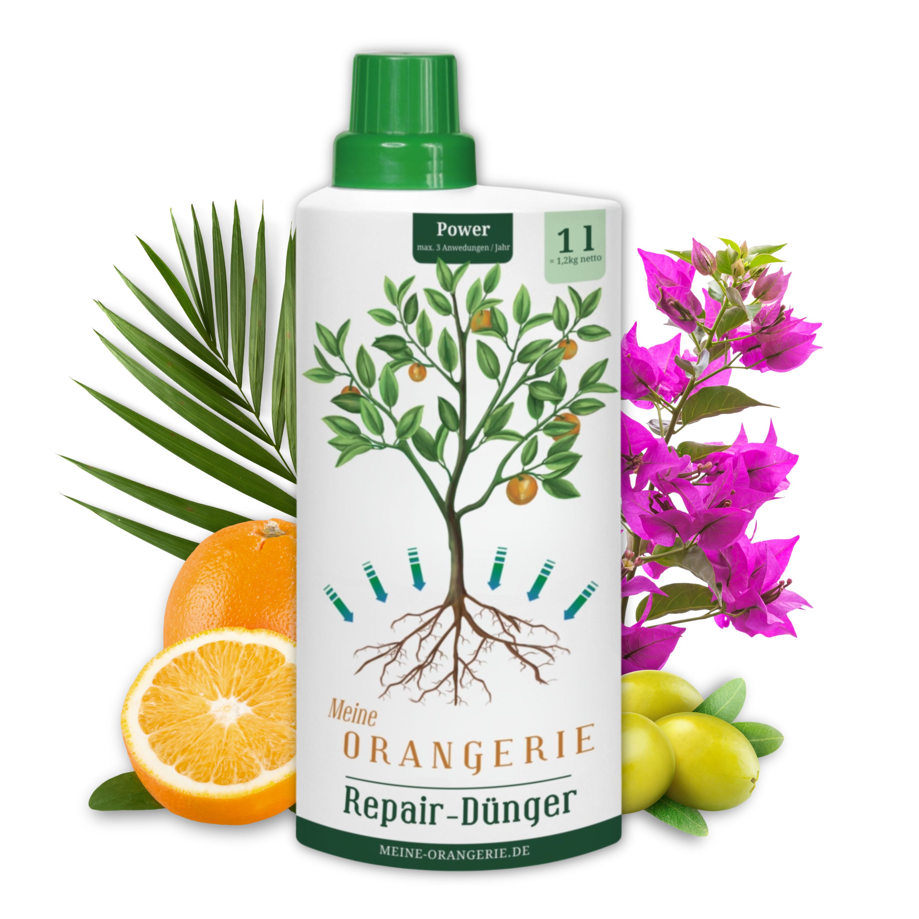 Meine Orangerie - Power-Repair-Dünger - Pflanzenstärkungsmittel und Wurzelaktivator - Repair-Dünger für Pflanzen mit Winterschäden Meine Orangerie - Power-Repair-Dünger - Pflanzenstärkungsmittel und Wurzelaktivator - Repair-Dünger für Pflanzen mit Winterschäden