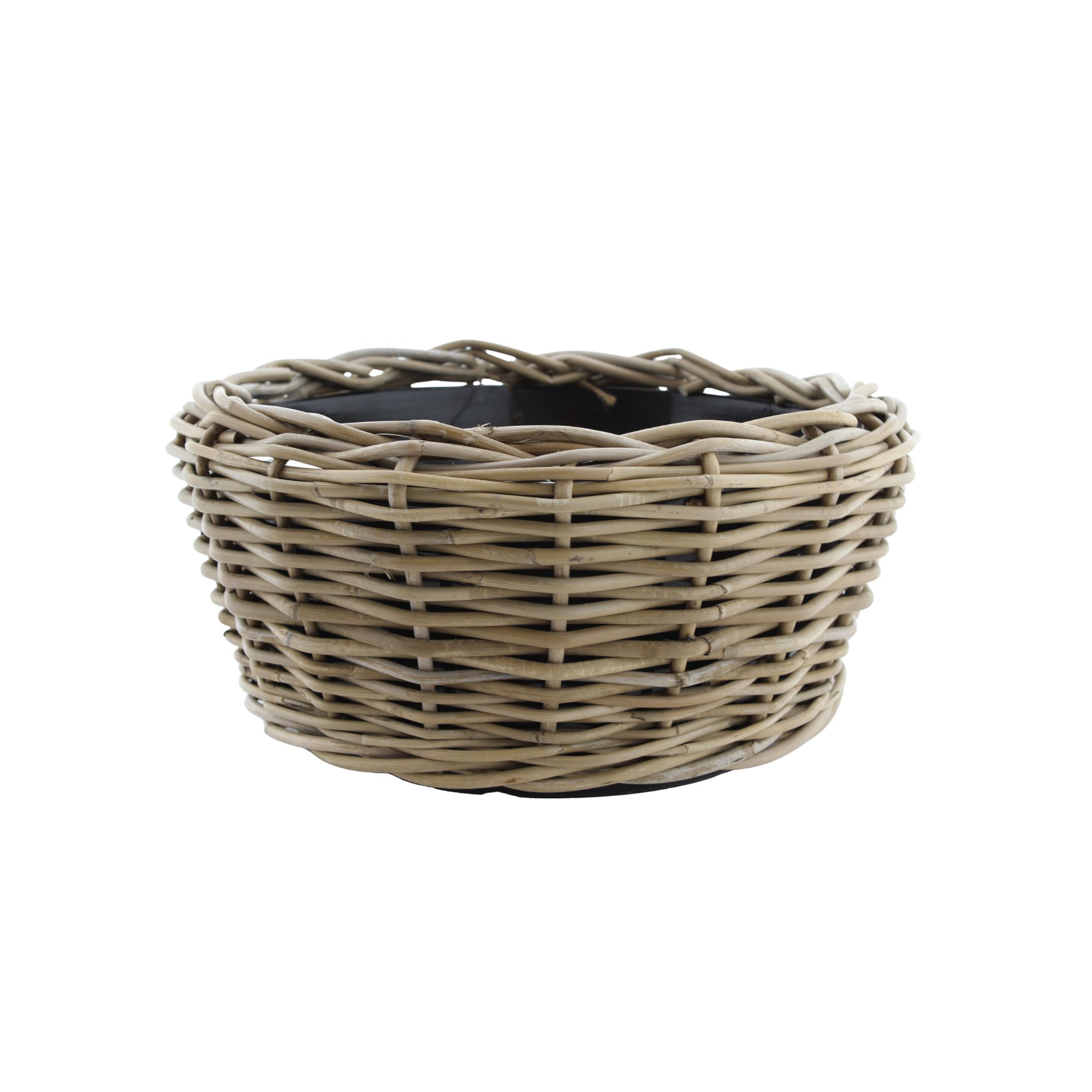 Pflanztopf Drypot Bonsai Schale aus Rattan [Grande] - Grau